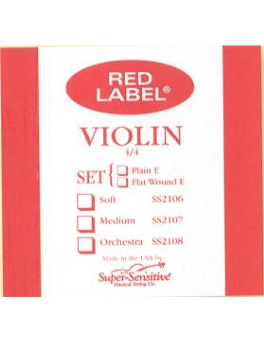 Cuerda 2ª Violín Super-Sensitive Red Label 212 4/4