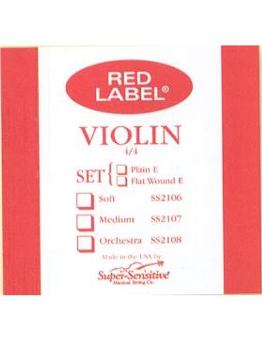 Cuerda 4ª Violín Super-Sensitive Red Label 214 4/4