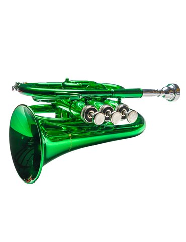 Trompeta  Pocket Taylor Collins TCPTR-13 GR Verde en Sib 2