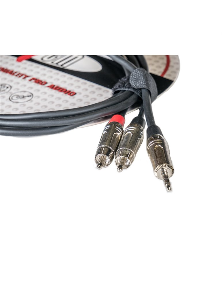 Cable Mini Jack Stereo-2 RCA TCM  TMJS-1 1 Metro