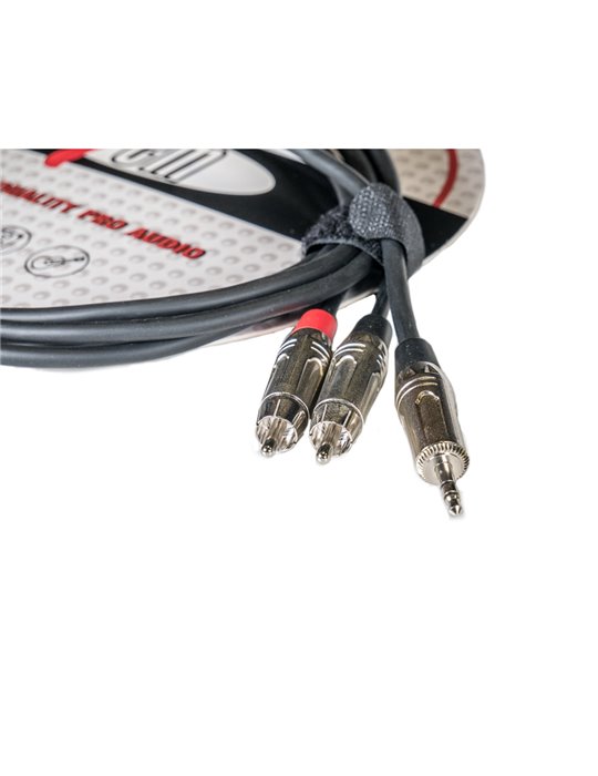 Cable Mini Jack Stereo-2 RCA TCM TMJS-3 3 Metros