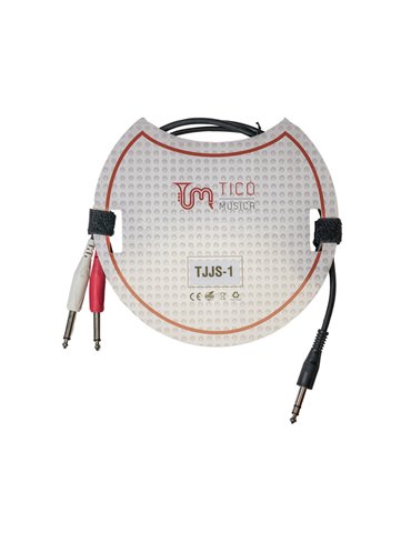 Cable Jack Stereo-2 Jack Mono TCM TJJS-1 1 metro 2