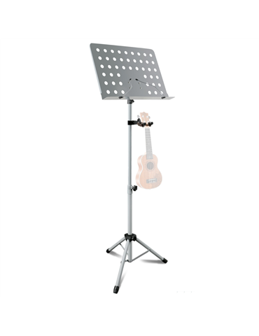 Atril Orquesta TCM MS-533UGY Gris Perforado c/soporte ukelele