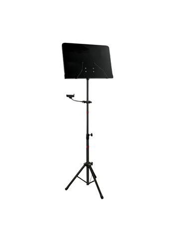 Atril Orquesta TCM MS-533PBK Negro Liso c/soporte para movil