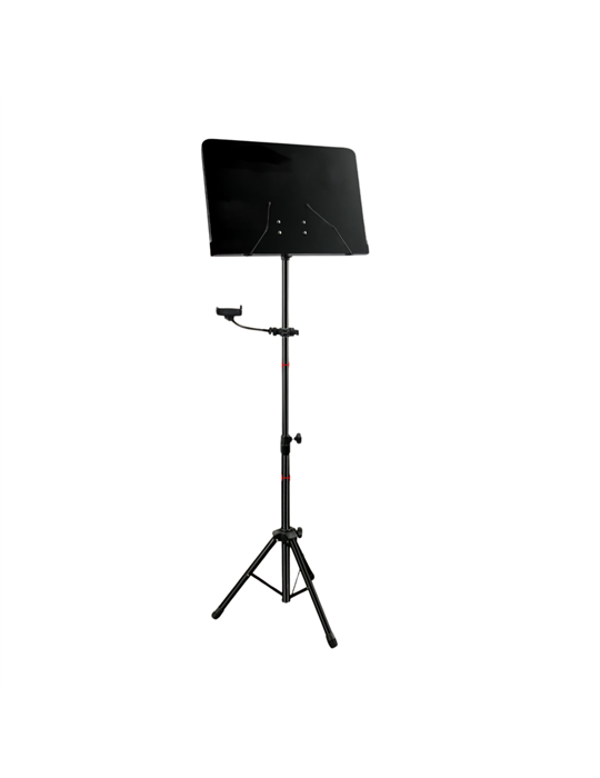 Atril Orquesta TCM MS-533PBK Negro Liso c/soporte para movil