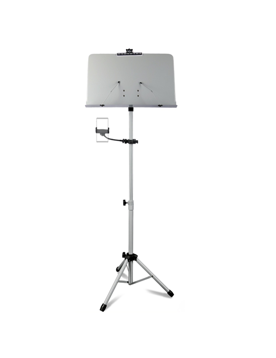 Atril Orquesta TCM MS-533PGY Gris Liso c/soporte para movil