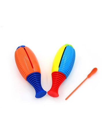 Güiro Record TCPG-05 plástico con varilla