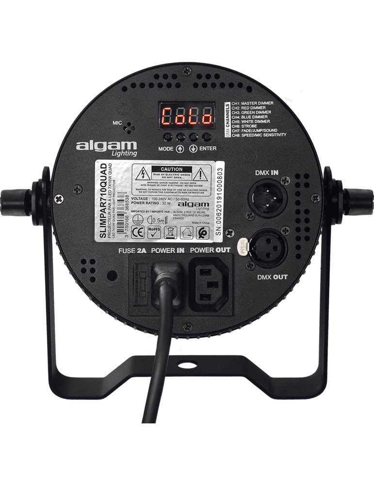 Foco proyector LED 7x10W 4-en-1 RGBW slim