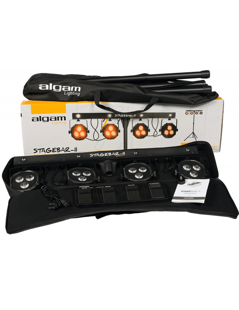 Stage Bar - II Focos LED 2 en 1 de pie y con pedal