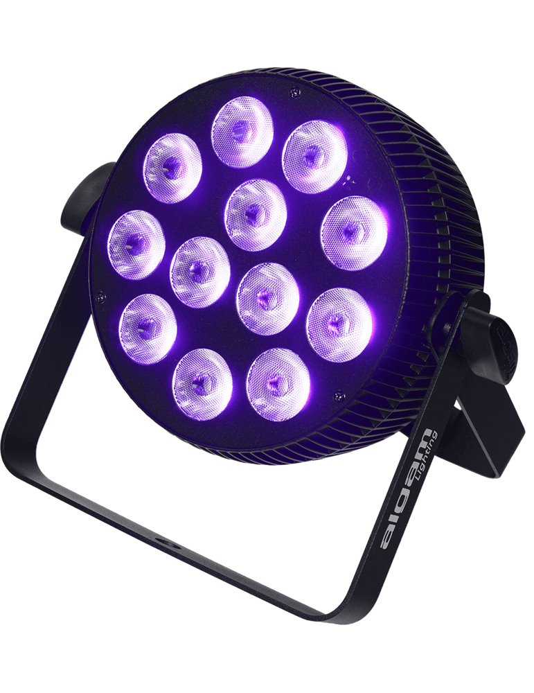Foco proyector LED 12x10W 6-en-1 RGBWAU slim
