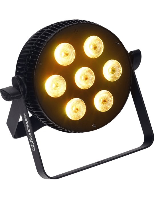 Foco proyector LED 7x10W 6-en-1 RGBWAU slim