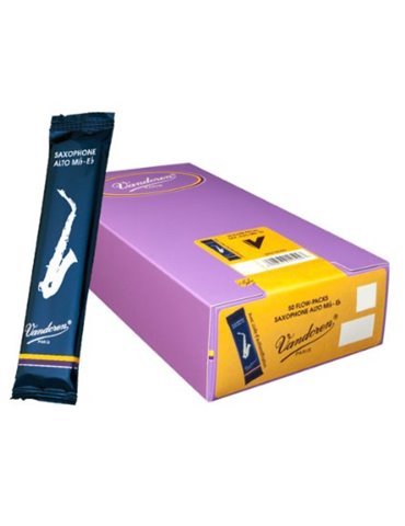 Caja 50 Cañas Saxo Alto Vandoren Tradicional 2 Flowpack