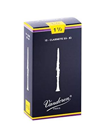 Caja 10 Cañas Clarinete Vandoren Tradicional 1½ caja azul