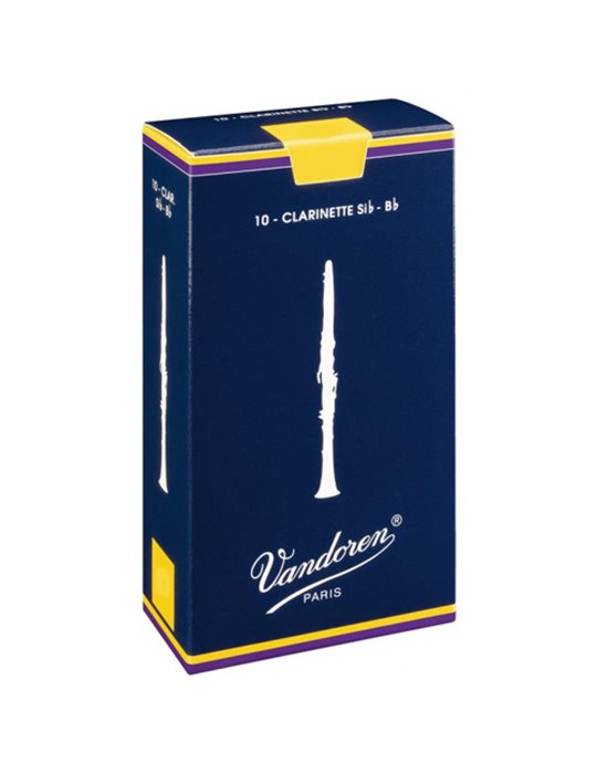 Caja 10 Cañas Clarinete Vandoren Tradicional 2 caja azul