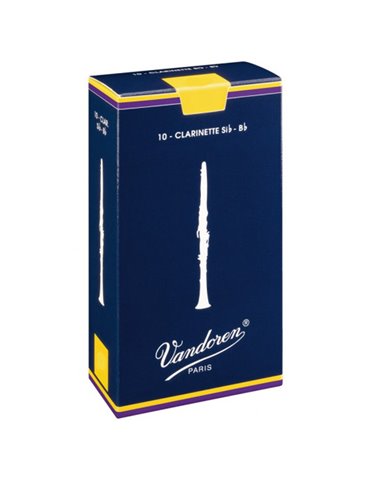 Caja 10 Cañas Clarinete Vandoren Tradicional 3 caja azul