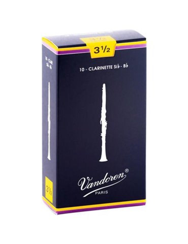 Caja 10 Cañas Clarinete Vandoren Tradicional 3½ caja azul