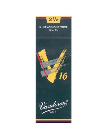 Caja 5 Cañas Saxo Tenor Vandoren V-16 2½ caja verde oscuro