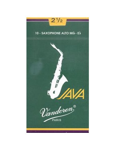 Caja 10 Cañas Saxo Alto Vandoren Java 2 caja verde