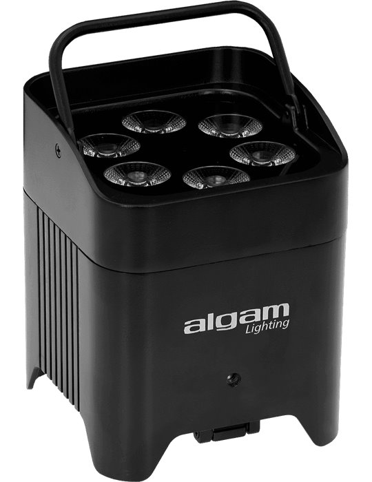 Foco PAR LED 6x12W  RGBWA+UV, IP65 con batería y W-DMX
