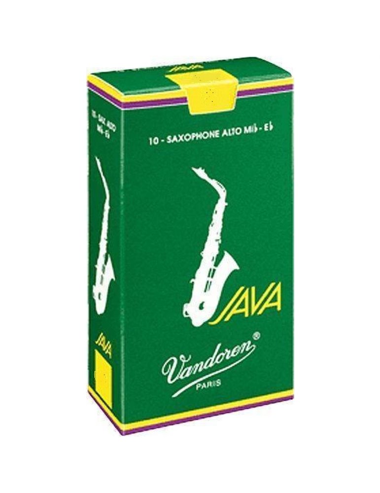 Caja 10 Cañas Saxo Alto Vandoren Java 3½ caja verde