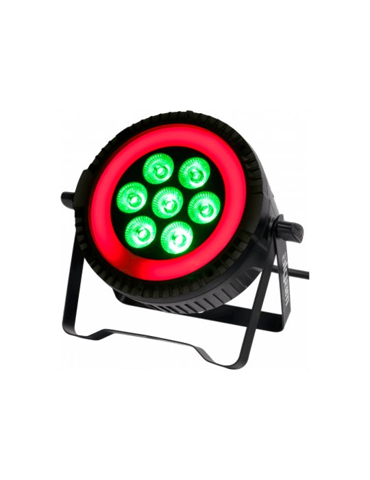 PAR LED 7X6W RGBW + ANILLO LED