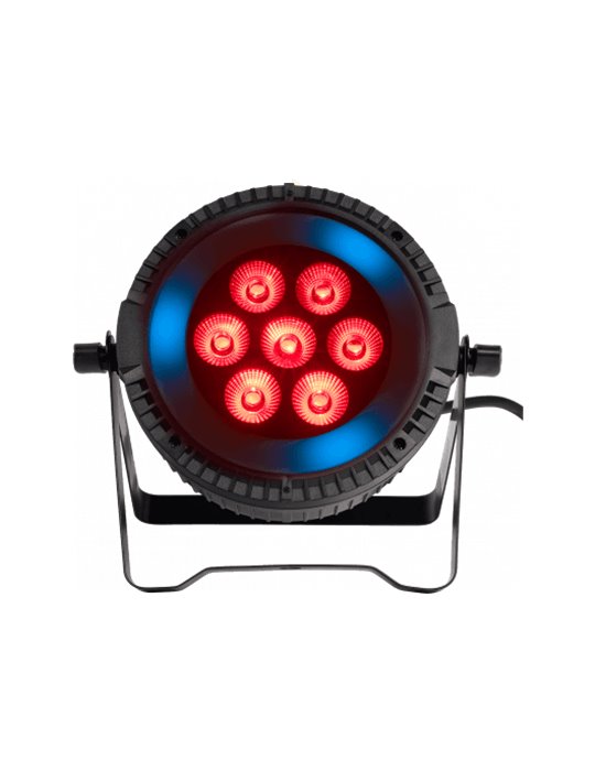 PAR LED 7X6W RGBW + ANILLO LED