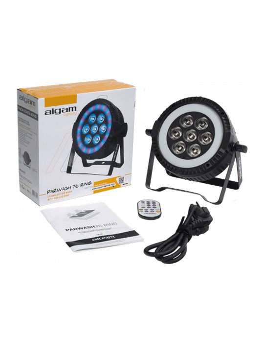 PAR LED 7X6W RGBW + ANILLO LED