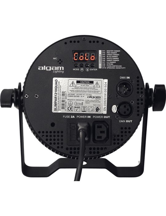 Foco proyector LED 12x10W 4-en-1 RGBW slim
