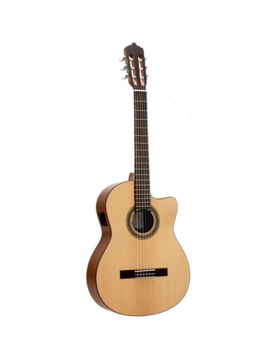 Guitarra Clásica Veelah CCTSE Tapa Abeto Cutaway Electrificada