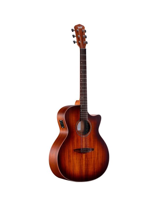 Guitarra Acústica Veelah VGAC-Koa-E-Burst Cutaway Electrificada