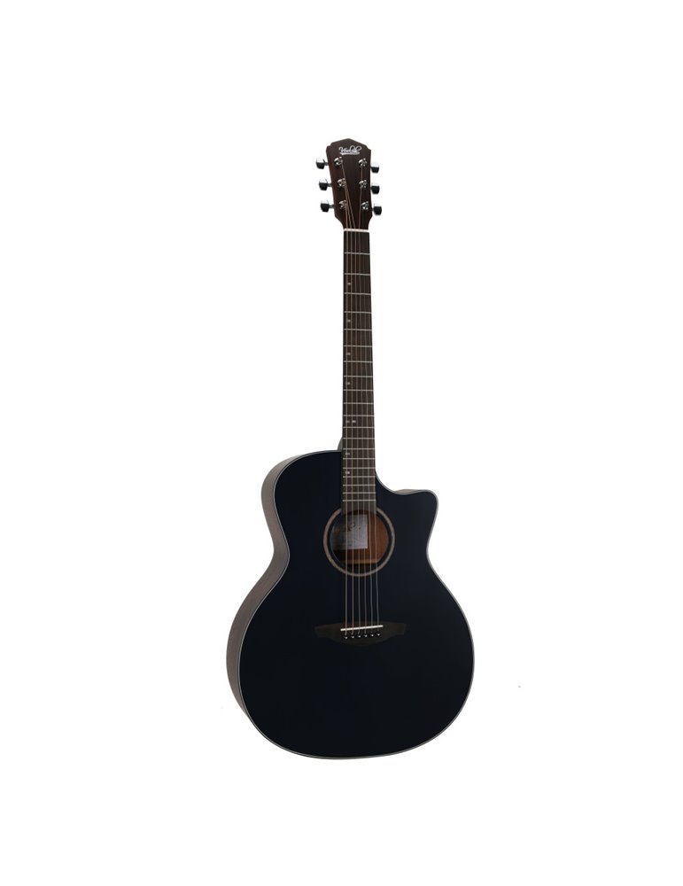 Guitarra Acústica Veelah VGACSM-E BLK Negra Electrificada Cutaway