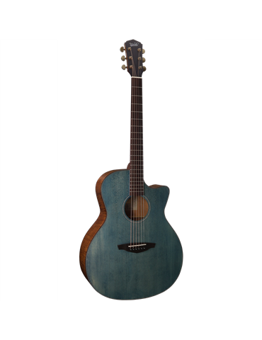 Guitarra Acústica Veelah V2-GACE Azul Denim Cutaway Electrificada