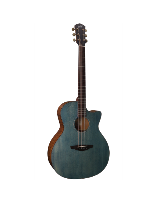 Guitarra Acústica Veelah V2-GACE Azul Denim Cutaway Electrificada
