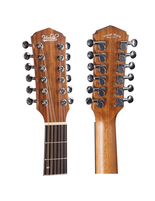 Guitarra Acústica Veelah VGACE-Koa Cutaway Electrificada 12 cuerdas