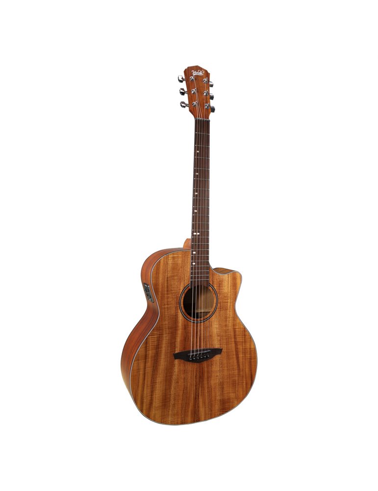 Guitarra Acústica Veelah VGACE-Koa Cutaway Electrificada