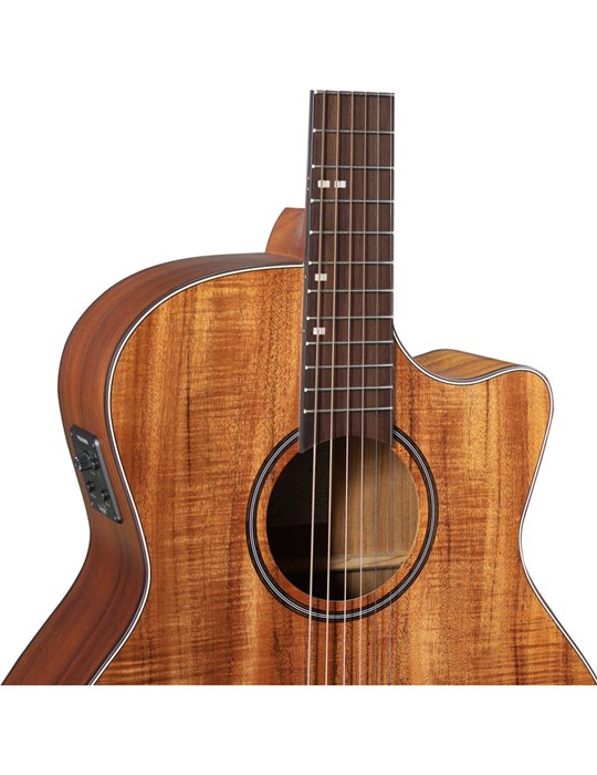 Guitarra Acústica Veelah VGACE-Koa Cutaway Electrificada
