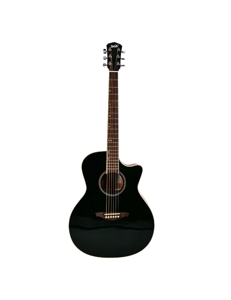 Guitarra Acústica Veelah VGACSM-SBK Satin Black, Cutaway