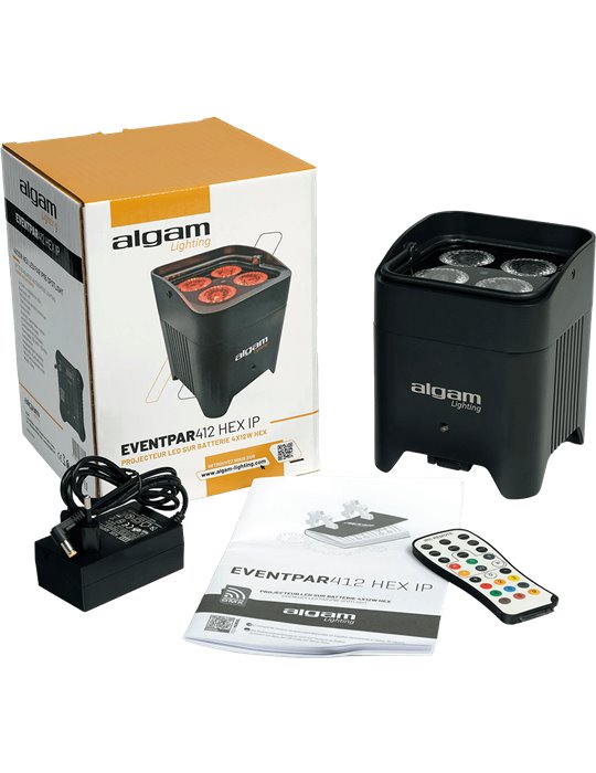 Foco PAR LED 4x12W  RGB IP65 con batería y W-DMX