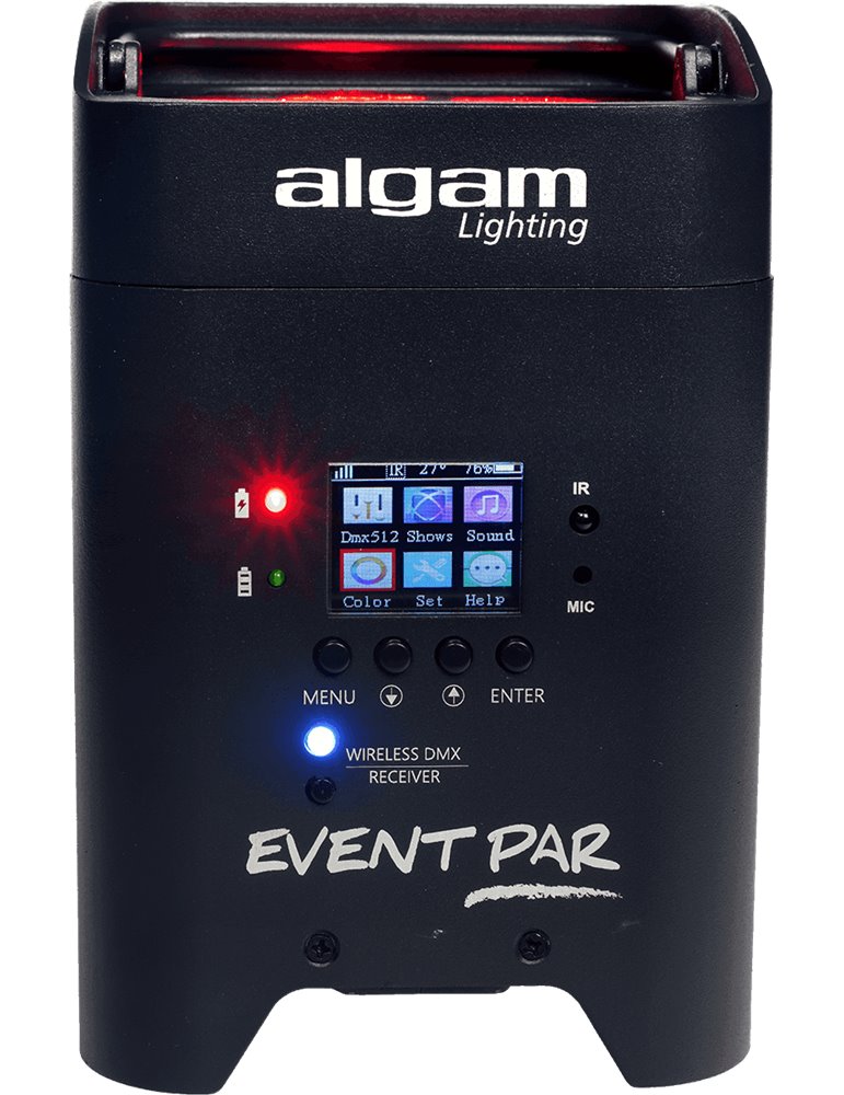 PAR de 6 LED 12W con batería RGBWAUV IR y DMX sin cable