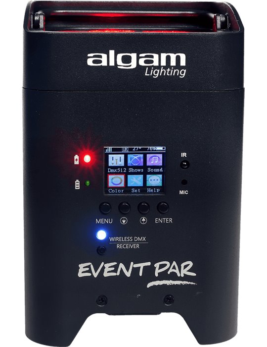PAR de 6 LED 12W con batería RGBWAUV IR y DMX sin cable