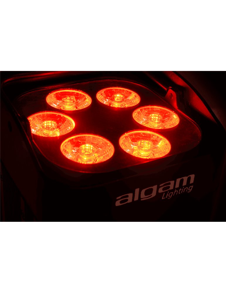 PAR de 6 LED 12W con batería RGBWAUV IR y DMX sin cable