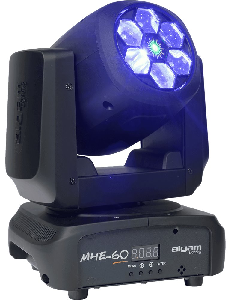 Luz LED WASH 6 x 15W RGBW + láser verde 200mw
