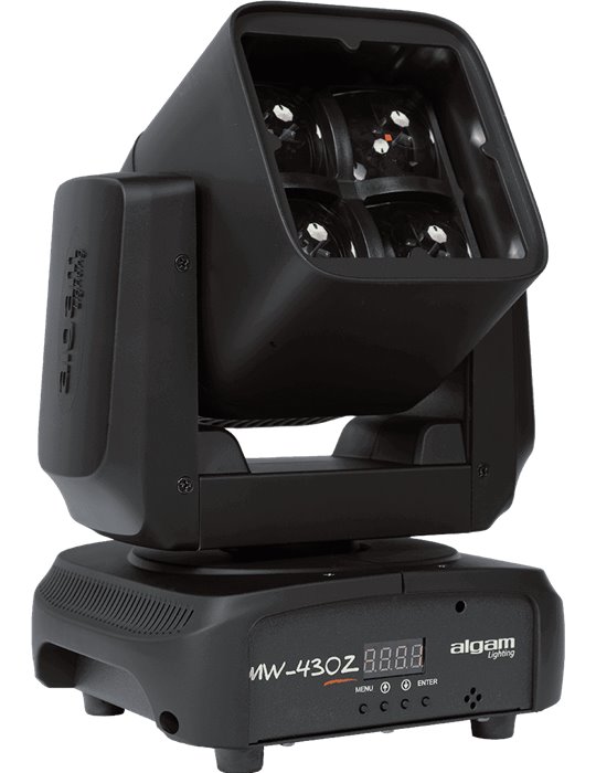 Luz LED WASH 4 x 30W RGBW con Zoom
