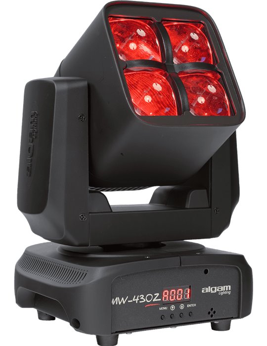 Luz LED WASH 4 x 30W RGBW con Zoom