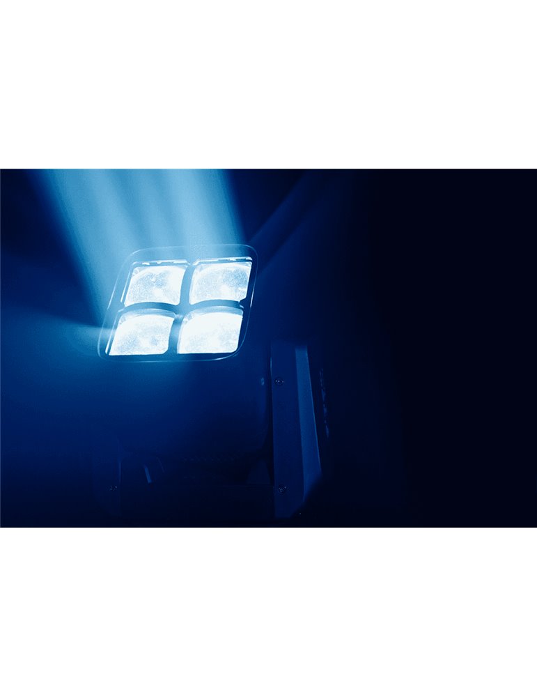 Luz LED WASH 4 x 30W RGBW con Zoom