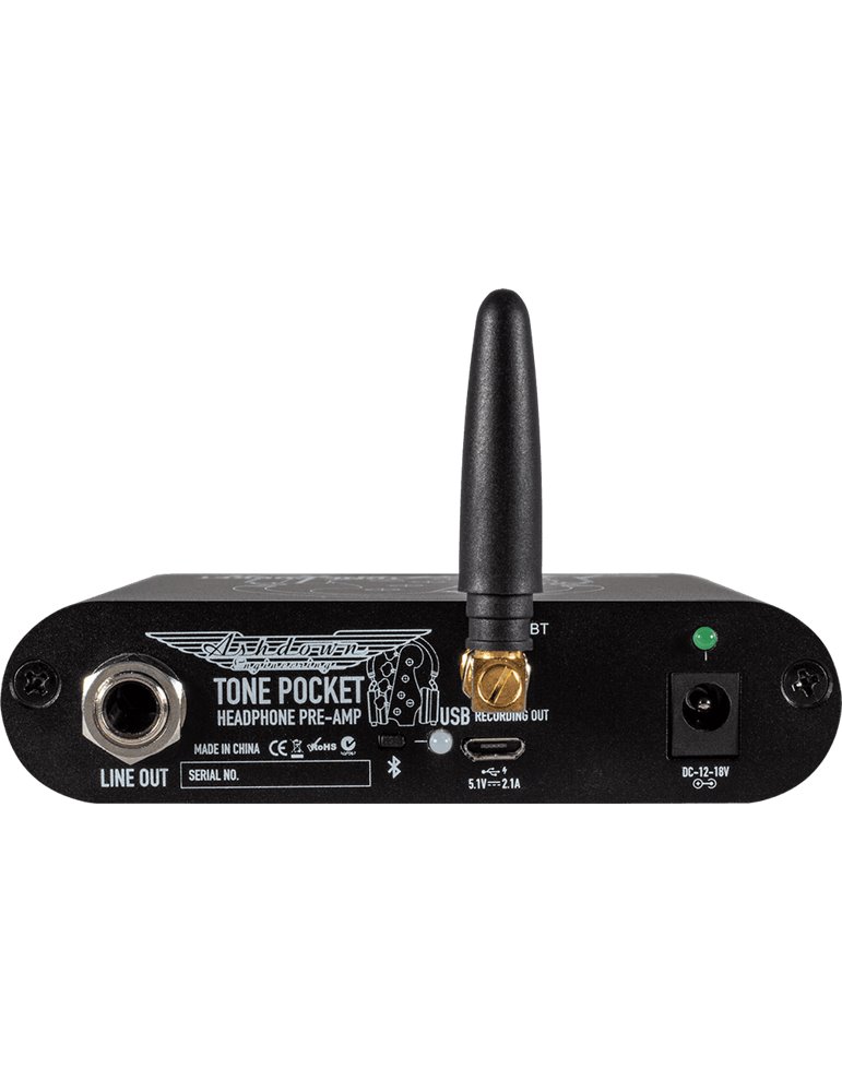 PREAMPLIFICADOR DE AURICULARES / INTERFAZ DE AUDIO CON BLUETHOOTH ASHDOWN TONE POCKET - NEGRO