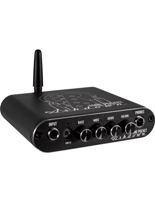 PREAMPLIFICADOR DE AURICULARES / INTERFAZ DE AUDIO CON BLUETHOOTH ASHDOWN TONE POCKET - NEGRO
