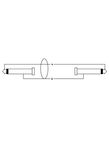 Cable de instrumento jack-jack Recto/Acodado de 3m 2
