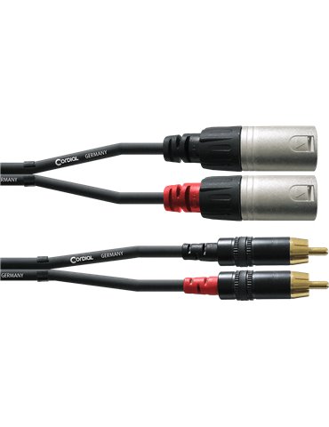 Cable de audio doble XLR macho/RCA de 1,5 m