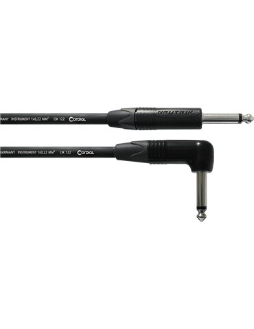 Cable de guitarra jack recto/acodado 6 m
